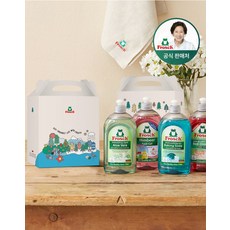 [김혜자PICK] 프로쉬 주방세제 선물세트(맨손 주방세제 500ml 2개+전용펌프+선물박스), 주방세제 레드오렌지 500ml 2개+펌프+선물상자