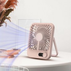 위드제이앤엠 탁상용 휴대용 선풍기 무선 미니 디퓨저 다이얼 선풍기 WINDBOOK, 베이비핑크