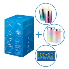 맥심 카누 아이스 블렌드 아메리카노 미니 + 텀블러 증정, 카누 아이스 100T+스트로보틀(청록)
