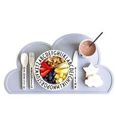 [루키스토어] 라이크미 아이 식탁 매트 BPA 실리콘 구름매트 - PJS10, 민트, 1ea
