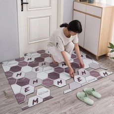 나뭇잎 패턴 도어 매트 카펫 야외 현관 바닥 방수 절단 테이블, I.120x140cm, 1개