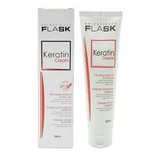 플라스크 케라틴 크림 레드타입 180ml 신제품 헹구지않는 트리트먼트, 1개