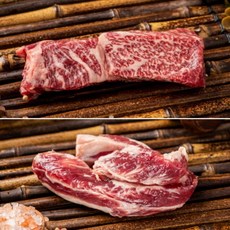 육집사 솔트에이징 숙성 등심+갈비살(늑간살)세트 300g, 1세트