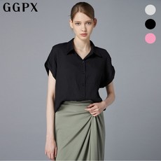 GGPX 미니 카라 썸머 롤업 셔츠 블라우스 GO5SH059F