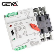 GEYA-W2R ATS 110V PC 이중 전원 자동 스위치 63A 가정용 50 60Hz, 05 W2R 4P 220V_04 100A, 1개