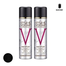 기타 더마클라센 스타일앤 볼륨짱짱 흑채 스프레이 블랙 120ml x2, 2개