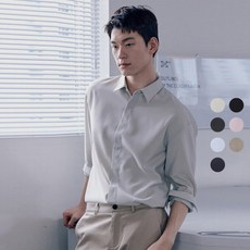 (백화점 상품) 남성 세미오버핏 히든버튼 쿨 찰랑 셔츠 EPE2WC1352 2333000