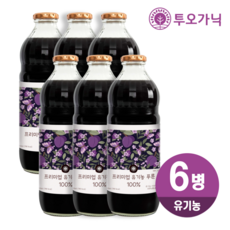 유기농 푸룬주스 물섞이지않은 NFC 100% 착즙원액, 6개, 1L