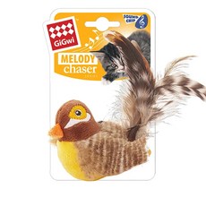 인터랙티브 전자 고양이 깃털 꼬리가 자동 지저분한 새 재미있는, 5.Brown bird - bat.., 1개