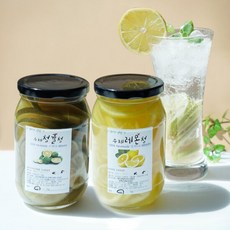 [레몬청+청귤청] 첨가물없는 수제과일청 세트 레몬청 500g+청귤청 500g 햇과일 과일카페 선물세트, 단품, 단품