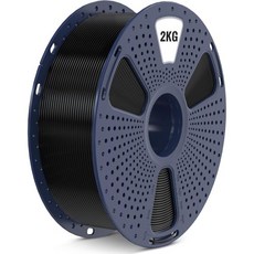 선루 PLA 3D 프린터 필라멘트 1.75mm 깔끔하게 감긴 프린팅 치수 정확도 0.02mm 대부분의 FDM 장착 1kg 스풀2.2파운드 우드 컬러, Large Spool 2kg Pla Black, Large Spool