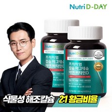 뉴트리디데이 프리미엄 칼슘 마그네슘 아연 비타민D 2병 4개월분 총120정, 2개