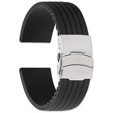 DeBeer deBeer Oris Style Black Silicone Rubber Divers Watch Band/Watch