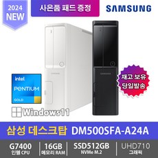 삼성 데스크탑5 DM500SFA-A24A 4GB/SSD128GB/WIN11 - N, NVMe512GB, 16GB, 블랙