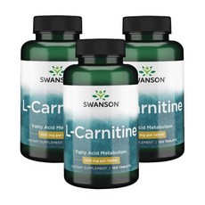 스완슨 L 카르니틴 엘카르니틴 500mg 100타블렛 X 3통, 100정, 3개
