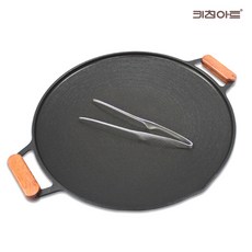 [KT알파쇼핑]키친아트 금상첨화 티타늄코팅 인덕션가능 그리들팬 36cm(집게+손잡이포함)