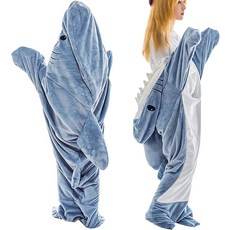 SO 잠옷 귀여운 할로윈 상어 연체 초유연 소프트 플란넬 후드티 침낭