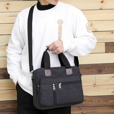 캔버스 남성용 대용량 핸드백 레저 여행 비즈니스 숄더백 사냥 레트로 크로스바디 서류 가방