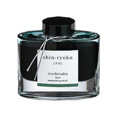 파이롯트 이로시주쿠 만년필 잉크 50ml, shin-ryoku 신료쿠 심록