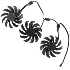  InRobert 75mm PLD08010S12HH 그래픽 카드 쿨링 팬 교체용 Gigabyte RTX 2060 2070 게이밍 RX 5500 5600 5700 XT GPUFan-B, 풀 세트 (3개) 