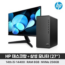 HP 데스크탑 미들PC M01-F4000KR+27인치 모니터 패키지 인텔 i5 14세대 CPU 8GB 256GB Win11 홈 / HP 데스크탑 모니터 패키지