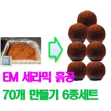 EM 세라믹 흙공70개 만들기 6종세트/ 황토/ EM흙공/ 하천정화/체험, 70개