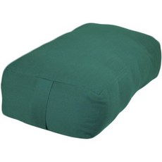 스몰 직사각형 코튼 요가 볼스터, Green, Green, 1개