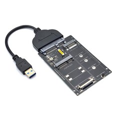 M.2 NGFF MSATA 2-in-1 대 SATA 직렬 포트 어댑터 지원 전체 크기 NGFF-SSD