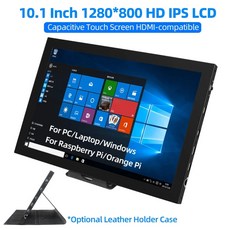 10.1 인치 IPS 휴대용 디스플레이 1280*800 HD LCD 터치 스크린 스피커 포함 거치대 HDMI 호환 PC 라즈베리 파이 오렌지 파이용, 1.1 Plastic Holder, 1.1 Plastic Holder, 01 1 Plastic Holder - kiuudre7인치hd터치스크린