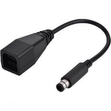 Microsoft용 Xbox 360 to E용 전원 공급기 코드 전송 케이블검은색 소재 내구성 있음, 1개
