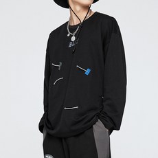 나는 스피드 남자 봄계절 캐쥬얼 꿰미 심플 자수 솔리드 무지 후드셔츠