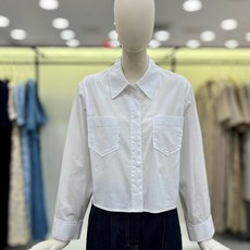 아웃포켓 크롭 셔츠형블라우스E233MSC108(2138676)