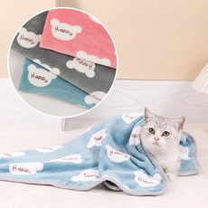 강아지 고양이 담요 포근한 보온 극세사 담요, 그레이, 1개