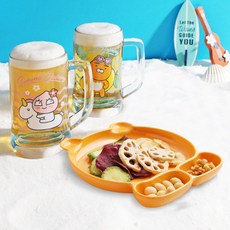 [카카오프렌즈] 썸머홀리데이 호프잔 2P+안주접시 세트