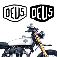 오토바이 데칼 스티커 데우스 deus 2, S, 화이트, 1개