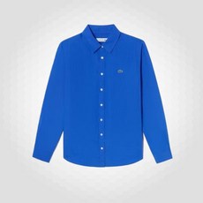 라코스테 LACOSTE 24SS 라코스테여성 베이직 린넨셔츠 CF904-54G BDM로얄블루 389427