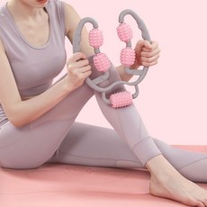 COA 바디 롤링 회전 지압볼 3D 종아리 마사지기, 블루, 1개