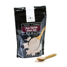 The Spice Lab Kala Namak 블랙 솔트 인도 히말라야 소금 프렌치 병 비건 칼라 나막 순수 및 천연 글루텐 프리 두부 스크램블 시즈닝 계란 맛, 1개, 없음, 453g