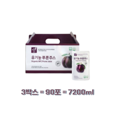 맑은농장 유기농 푸룬주스 80g, 7.2L, 2개