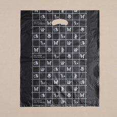 SIN730811손잡이 양장 비닐봉투 검정 100매 40x50cm 다용도봉투, 1개