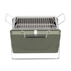 Montheria 손잡이 방식 휴대용 스테인레스 바베큐 그릴 B916-124