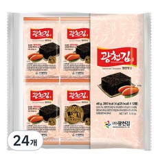 광천김 명란맛 김, 4g, 24개 24개, 4g