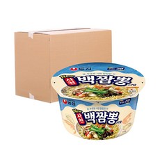 [박스] 농심 사천 백짬뽕 큰사발 75g 16입 대용량 업소용 식자재 명절음식 캠핑음식