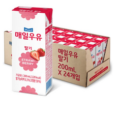 매일유업 멸균우유 딸기, 200ml, 408개