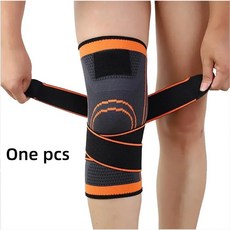 무릎 보호대 아픔 반월상 연골 지지대 피트니스 기어 농구 배구, 4.orange 1 Pcs, B.M (12.5-15.8 inch)