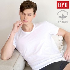 BYC 남성 더 쾌적한 순면 베이직 반팔 런닝 5매 BYC1915