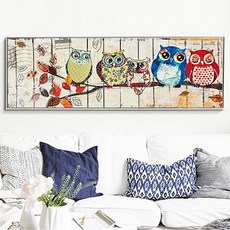 부엉이가족보석십자수