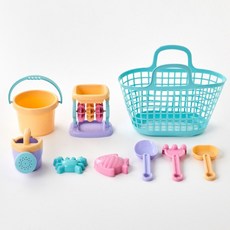 [MODERN HOUSE 중계점] 샌드토이 바스켓세트 (9pcs) 민트 PY0924012, 샌드토이 바스켓세트 (9pcs) 민트PY0924012, 1개