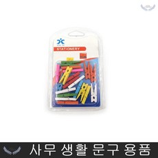 나무집게 소형 칼라집게 사진집게 인테리어집게 폴라로이드 컬러집게 인테리어