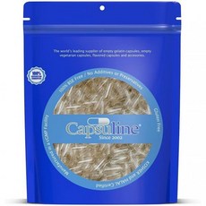 Capsuline 캡슐 크기 2 - 클리어 빈 젤라틴 1000 카운트 젤 알약 DIY 퓨어 소 충전 캡 코셔 글루텐 프리 비 GMO 인증(클리어), 1000 Count (Pack of 1), 1000정